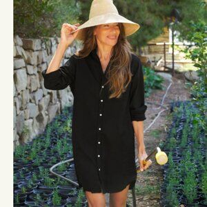 Frank & Eileen "Mary" Denim Black Shirtdress / Medium